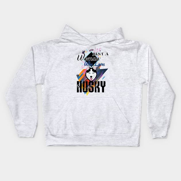 who loves husky Kids Hoodie by Diannas